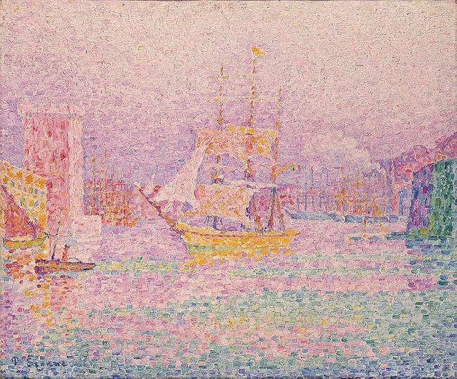 Paul Signac Harbour at Marseilles oil painting picture